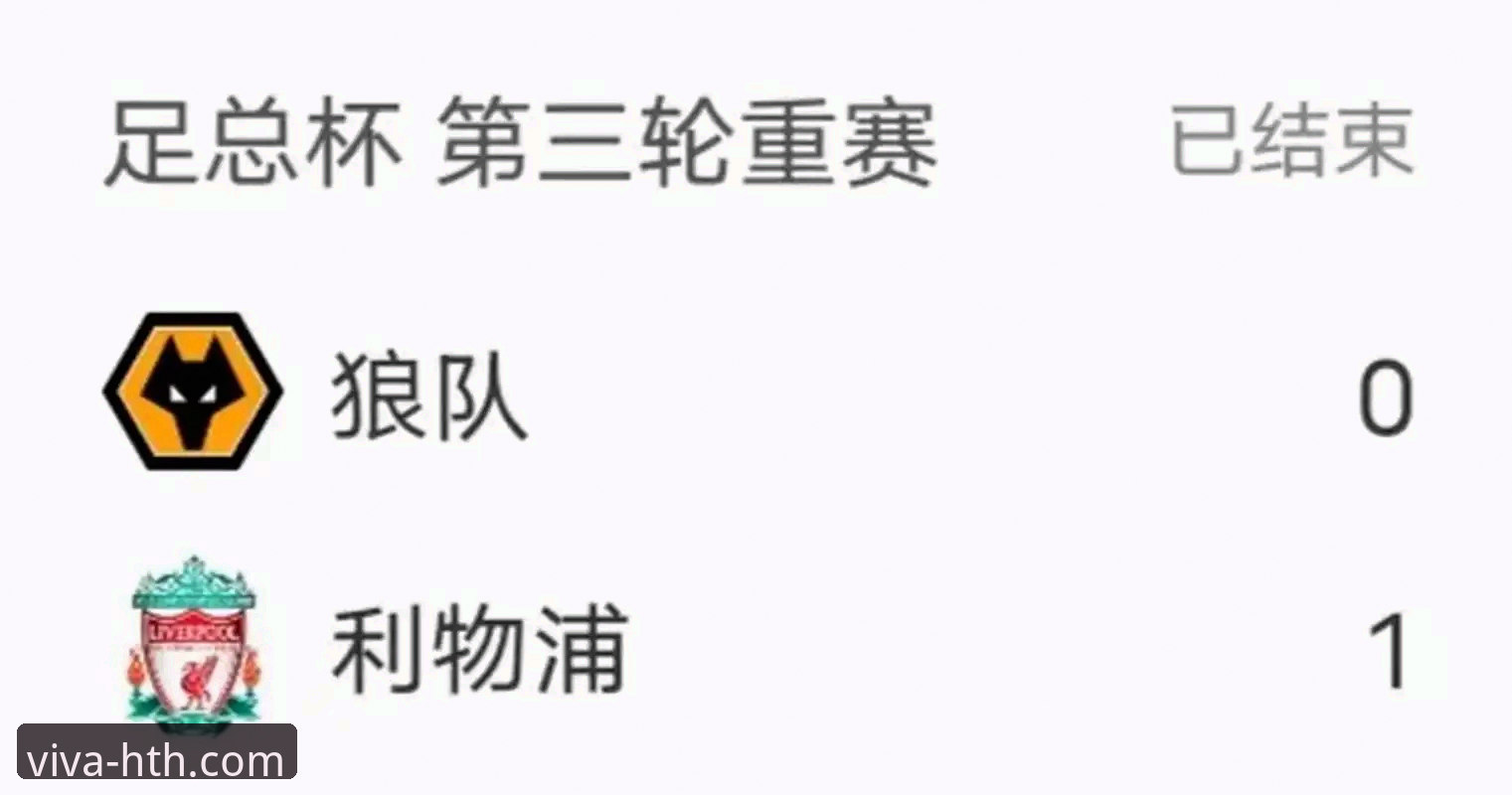 利物浦3-1狼队晋级足总杯八强：一场战术执行力与瞬间爆发的全面解析